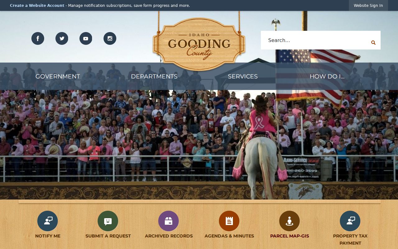 Gooding County criminal history department directory